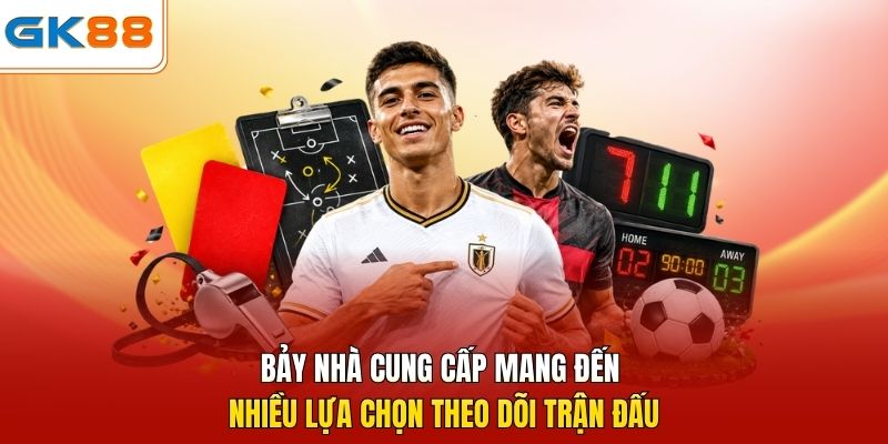 Bảy nhà cung cấp mang đến nhiều lựa chọn theo dõi trận đấu